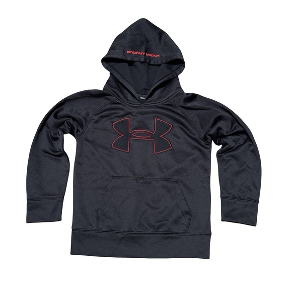 Under Armour Other - Under Armour Boys Pullover Hoodie Black Size 5 - 14.5 x 18